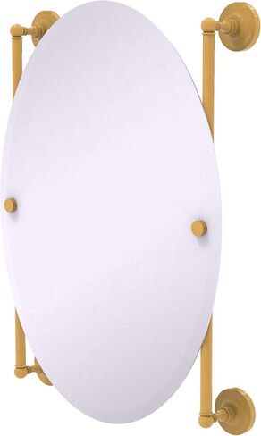 Allied Brass PR-27-91-SFG Prestige Regal Collection Oval Frameless Rail Mounted Mirror, Sea Foam Green in Saudi Arabia