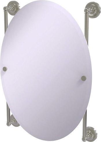 Allied Brass PR-27-91-SFG Prestige Regal Collection Oval Frameless Rail Mounted Mirror, Sea Foam Green in Saudi Arabia