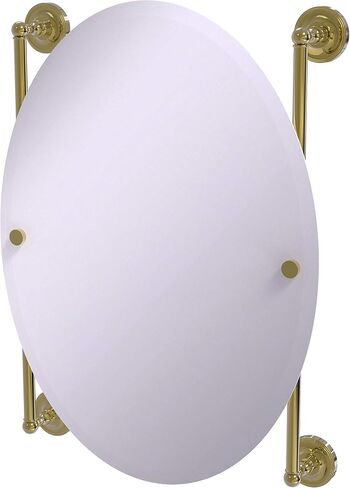 Allied Brass PR-27-91-SFG Prestige Regal Collection Oval Frameless Rail Mounted Mirror, Sea Foam Green in Saudi Arabia