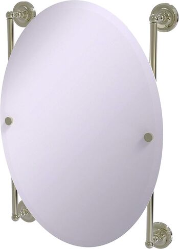 Allied Brass PR-27-91-SFG Prestige Regal Collection Oval Frameless Rail Mounted Mirror, Sea Foam Green in Saudi Arabia
