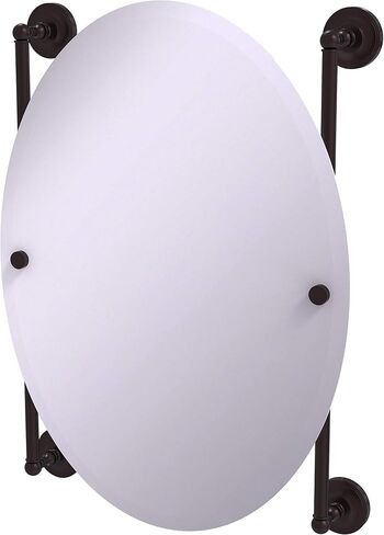 Allied Brass PR-27-91-SFG Prestige Regal Collection Oval Frameless Rail Mounted Mirror, Sea Foam Green in Saudi Arabia
