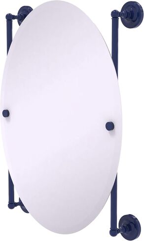 Allied Brass PR-27-91-SFG Prestige Regal Collection Oval Frameless Rail Mounted Mirror, Sea Foam Green in Saudi Arabia