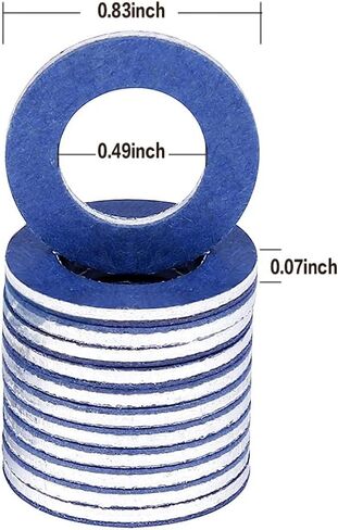 12 قطعة من حشوات سدادة تصريف زيت الألومنيوم، سدادة سحق الغسالة، 90430-12031 بديلة لـ Scion CT200h Prius Tundra Sienna Tacoma 4Runner RAV4 Scion tC xB xD قابس تصريف الزيت (أزرق 12 قطعة) in Kuwait