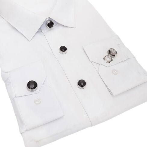4pcs Button cover for Mens Cat's Eye Effect Button covers Dress Shirt and Tux Shirt Accessories Cufflink alternatives Birthday Christmas Wedding Gifts in Kuwait