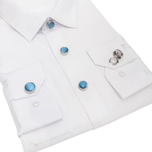 4pcs Button cover for Mens Cat's Eye Effect Button covers Dress Shirt and Tux Shirt Accessories Cufflink alternatives Birthday Christmas Wedding Gifts in Kuwait