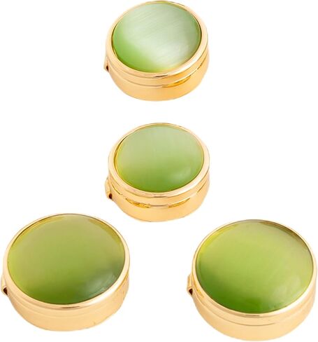 4pcs Button cover for Mens Cat's Eye Effect Button covers Dress Shirt and Tux Shirt Accessories Cufflink alternatives Birthday Christmas Wedding Gifts in Kuwait