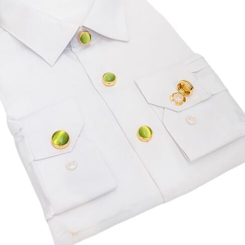 4pcs Button cover for Mens Cat's Eye Effect Button covers Dress Shirt and Tux Shirt Accessories Cufflink alternatives Birthday Christmas Wedding Gifts in Kuwait