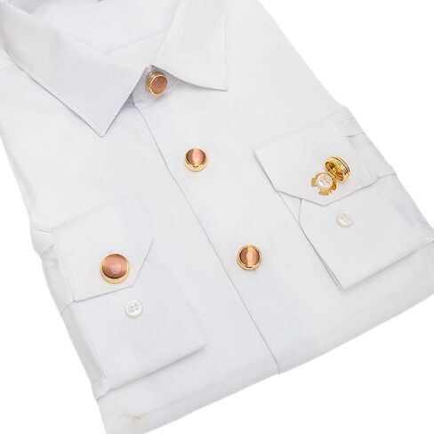 4pcs Button cover for Mens Cat's Eye Effect Button covers Dress Shirt and Tux Shirt Accessories Cufflink alternatives Birthday Christmas Wedding Gifts in Kuwait
