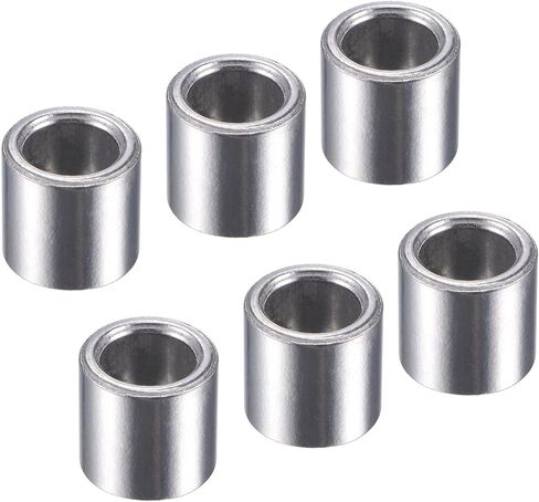 6 قطع محامل الأكمام - [12 مم قطر التجويف × 18 مم OD × 22 مم الطول] جلبة حديدية ملبدة للمعدات الصناعية، تشحيم ذاتي، لون فضي in Kuwait