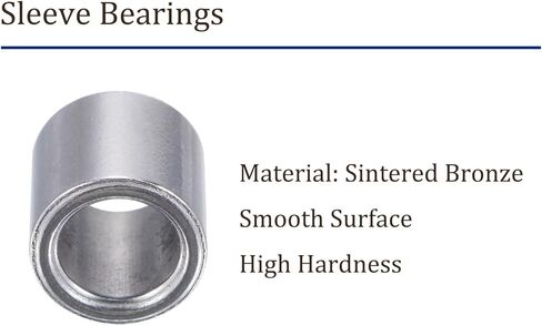 6 قطع محامل الأكمام - [12 مم قطر التجويف × 18 مم OD × 22 مم الطول] جلبة حديدية ملبدة للمعدات الصناعية، تشحيم ذاتي، لون فضي in Kuwait