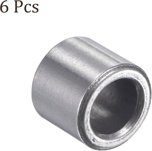 6 قطع محامل الأكمام - [12 مم قطر التجويف × 18 مم OD × 22 مم الطول] جلبة حديدية ملبدة للمعدات الصناعية، تشحيم ذاتي، لون فضي in Kuwait