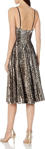 Dress the Population Women's Mimi Sleevless Fit & Flare Sequin Midi Dress in Kuwait