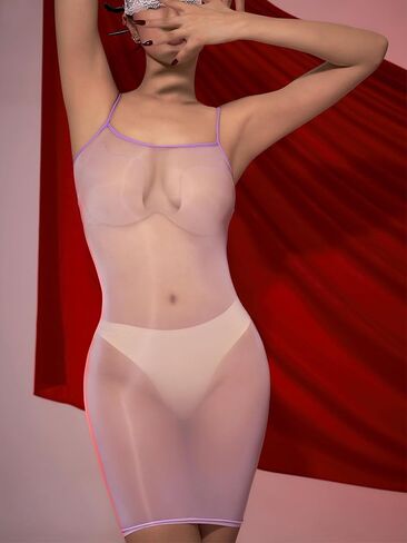 Bodystocking for Women Sexy Bodysuits Nylon Sheer Dress Adjustable Halter Silky Oily Bodysuit Glossy Body Stockings in Saudi Arabia