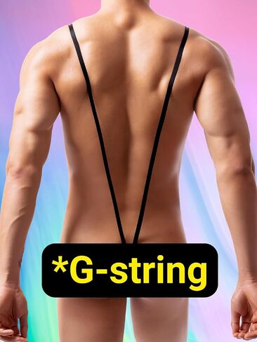 Mens Sexy Thongs Underwear Fits 32-48, Mankini G String For Men, One Piece Lingerie Man Male in Saudi Arabia