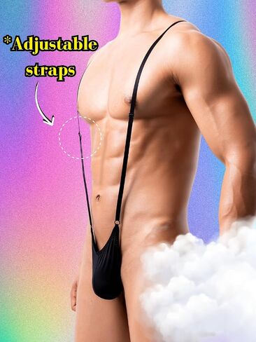 Mens Sexy Thongs Underwear Fits 32-48, Mankini G String For Men, One Piece Lingerie Man Male in Saudi Arabia
