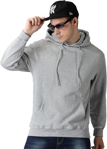100% Cotton Hoodie For Men, Warm Fleece Pullover Hoodies Regular Fit Heavyweight Hooded Sweatshirts in Saudi Arabia