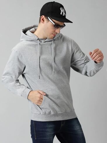 100% Cotton Hoodie For Men, Warm Fleece Pullover Hoodies Regular Fit Heavyweight Hooded Sweatshirts in Saudi Arabia