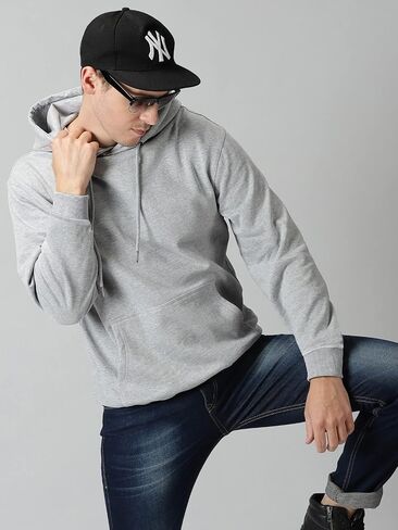 100% Cotton Hoodie For Men, Warm Fleece Pullover Hoodies Regular Fit Heavyweight Hooded Sweatshirts in Saudi Arabia