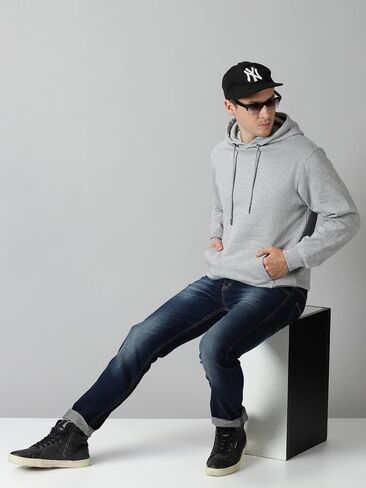 100% Cotton Hoodie For Men, Warm Fleece Pullover Hoodies Regular Fit Heavyweight Hooded Sweatshirts in Saudi Arabia