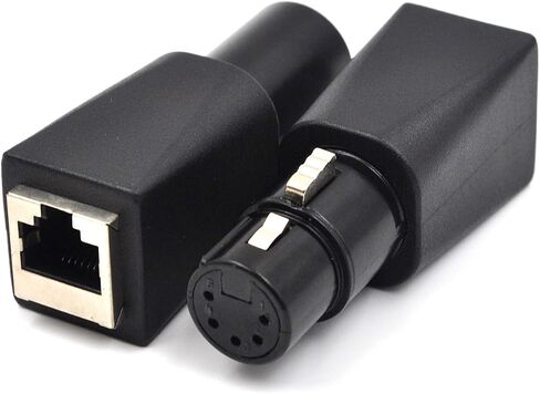 XLR DMX to RJ45 Connector DMX to Ethernet Male Adapter Plug, 5 Pin, This Adapter can use Any CAT-5 Ethernet Cable as a DMX512 Cable,(4 Pack) in Saudi Arabia