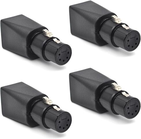 XLR DMX to RJ45 Connector DMX to Ethernet Male Adapter Plug, 5 Pin, This Adapter can use Any CAT-5 Ethernet Cable as a DMX512 Cable,(4 Pack) in Saudi Arabia