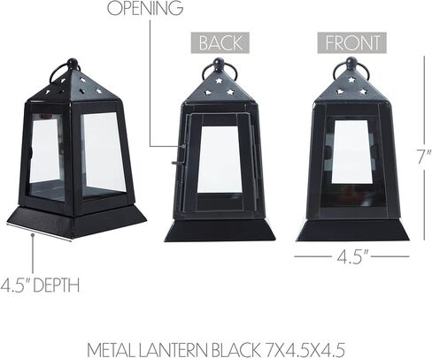 Metal Lantern Barn Red Tealight Holder 9x5x5 in Kuwait