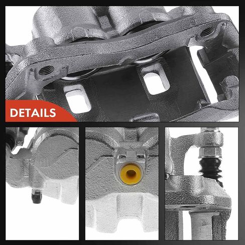 A-Premium Disc Brake Caliper Assembly with Bracket Compatible with Select Nissan and Suzuki Models - Frontier 2005-2016, Equator 2009-2012, L4 2.4L, L4 2.5L - Front Driver and Passenger Side, 2-PC Set in Saudi Arabia