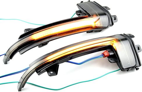 2pcs Dynamic Sequential Blink LED Side Mirror Turn Signal Light Assembly Compatible with Au-di A6 A3 8P A4 A5 B8.5 RS3 RS4 RS5 in Saudi Arabia