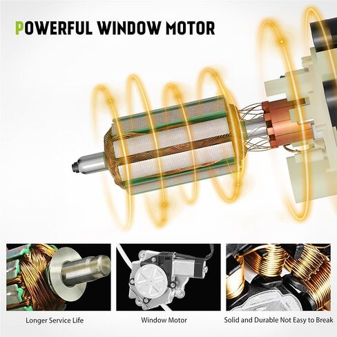 منظم نوافذ الطاقة لجانب السائق الأمامي مع محرك (2 دبابيس) مناسب لسيارة جيب ليبرتي KJ 2002-2006، 741-526 in Kuwait