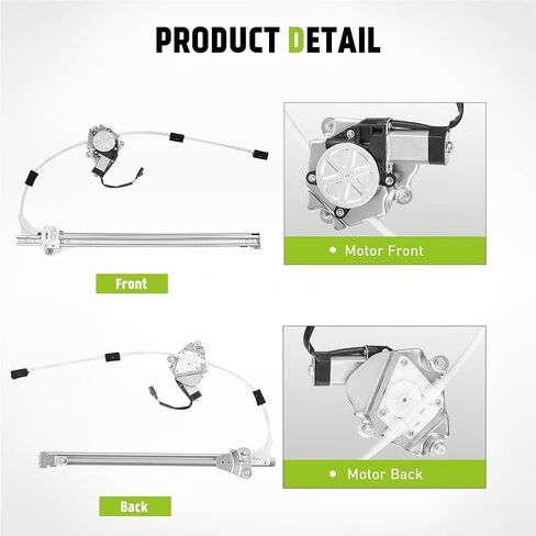 منظم نوافذ الطاقة لجانب السائق الأمامي مع محرك (2 دبابيس) مناسب لسيارة جيب ليبرتي KJ 2002-2006، 741-526 in Kuwait