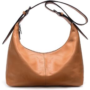 YALUXE Real Leather Hobo Bags for Women Trendy Crescent Bag Slouchy Handbag Purse Crossbody Shoulder Bag