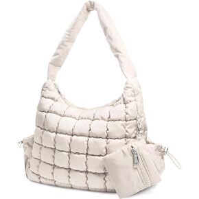 Puffer Quilted Shoulder Bag for Women Hobo Handbag Lightweight Purse in Kuwait