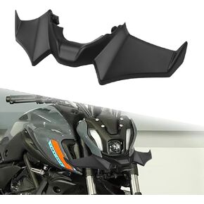 CHIFUN Front Spoiler Winglets Downforce Motorcycle Fairing Aerodynamic Beak Nose Cone Extension Cowl Replacement for Yamaha MT07 MT-07 /SP 2021 2022 2023