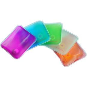 Snap It Hot/Cold Reusable Gel Heating Pad. Pain Relief! (Pocket (Hand Warmer), Assorted Colors - 5 Pack)