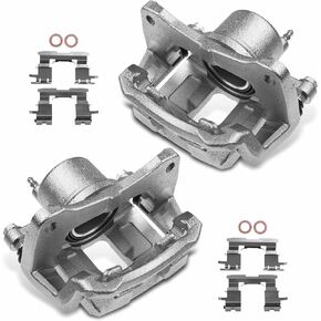 A-Premium Disc Brake Caliper Assembly with Bracket Compatible with Select Toyota Models - Prius 2001 2002 2003 - Front Driver and Passenger Side, 2-PC Set