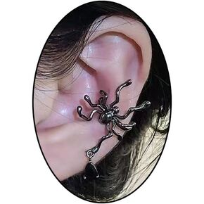 Punk Spider Earrings for Women Spider Ear Wrap Earrings Spider Ear Cuff Earrings Gothic No Piering Earrings Halloween Earrings for Women