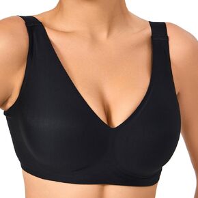 Push Up Bras for Women Wireless Bra Silicone Soft Support Seamless Comfortable Wire Free Bralette Small to Plus Size