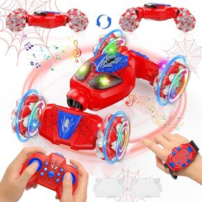 Remote Control Stunt car, Gesture Sensing RC Cars,2.4G Drift Hand Controlled RC Twist Cars Offroad 360° Rotation with Lights Music, RC Drift Cars Toy for Boys Girls 6-12 Birthday Gift