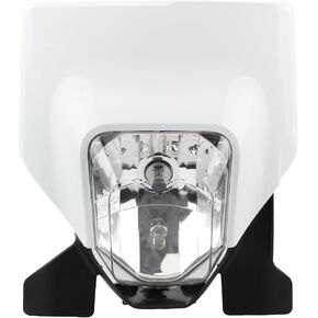 PowerMotor Dirt Bike Headlight, Motorcycle Round LED Headlamp For Husqvarna FC TC TE FE FX TX 125 250-450 501 FE250 FC250 TE300(Black)