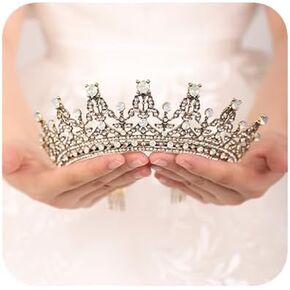 JWICOS Silver Tiara and Crown for Women Bridal Rhinestone Wedding Hair Accessories for Brides and Bridesmaid