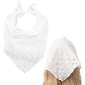 Bandana Headband White Bandana for women Simplicity Head Scarf for Girls Cute Adjustable Bandanas for Women