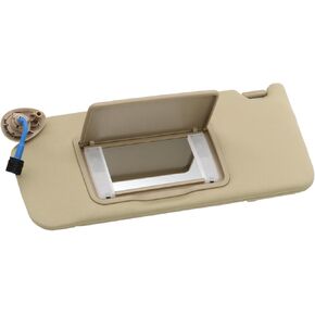 Driver Side Sun Visor W/Light Front Left Beige Compatible With Accord 2008-2017 83280-TA0-A91ZB Built Mirror and Light