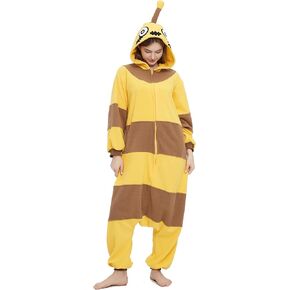 DELEY Unisex Robo Bees Costume Adult Onesie, One Piece Pajamas, Halloween Cosplay Costumes Homewear Jumpsuit