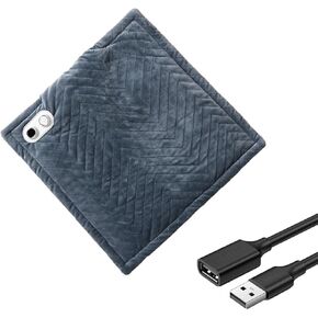 USB Graphene Heating Cushion, Portable PAD, can be Used on The seat or held Directly for Warmth, and can Also be Used for Pets Such as Dogs and Cats who are Afraid of Cold(p-Gray)