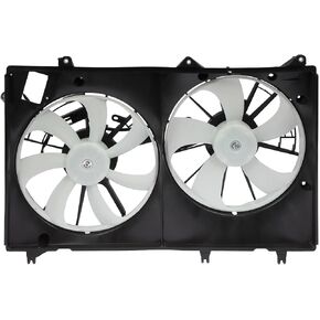 SCITOO 167110P190 Electric Radiator Condenser Engine Dual Cooling Fan Fit for 2010-2013 for Toyota for Highlander