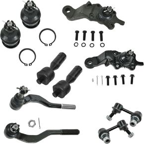 TRQ Front Steering & Suspension Kit Ball Joint Sway Bar Stabilizer Link Tie Rod Compatible with 2001-2004 Toyota Tacoma