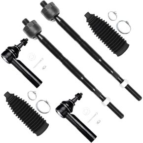 SCITOO 6pcs Front Suspension Kit Outer Inner Tie Rod End w/Boot Replacement For 2010-2017 For Chevy Equinox 2010-2017 For GMC Terrain
