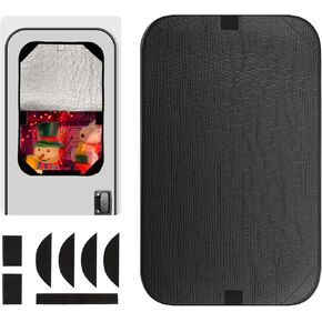 RV Door Window Shade Cover 16 x 25 inch Foldable Camper Trailer Blackout Skylight Window Sunshade Cover with UV Protection and Privacy Feature Black