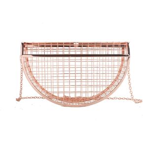 LETODE Women's Elegant Chain Cross-body Bag Metal Hollow Cage Clutch