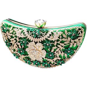 Women Rhinestone Clutch Bag Sequin Evening Bag Bridal Wedding Purse Glitter Crystal Handbag Elegant Shoulder Bag